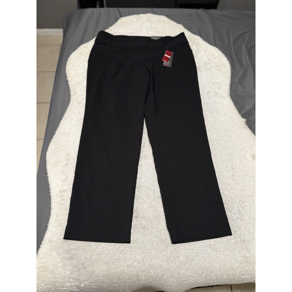 Avenue Straight Leg Trousers Women 16 A Black New Super Stretch Comfort Waist